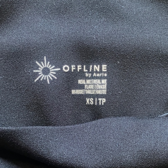 New Worn Once OFFLINE by Aerie XS Classic Black Flare Pants - Picture 4 of 4